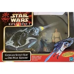 Star Wars Episode 1 Vehicle Figure Set Gungan Scout Sub With Obi-wan Kenobi New. Price: $17.89.