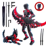 Robtduumy T13 3D Action Figure Set (assembly 5.12 Inches, Black Red New. Price: $26.99.