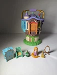 Disney Animators Collection Littles Rapunzel Tower Playset With 6 Figures Used. Price: $25.00.