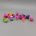 Spin Master Hatchimals Glitter Mini Figures Lot 10 With 2 Pink Nests Animals Used. Price: $10.99.