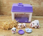 Little Live Pets Bunny Family Mini Interactive Toy Set Hutch Animal Purple Used. Price: $12.00.
