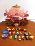 Squinkies Disney Celebration Princess Coach Dispenser 18 Figure Capsule Extras Used. Price: $34.95.