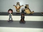 4 Disney Pixar Up Deluxe Figurine Play Set. Young Ellie, Russell, Dug, Alpha Used. Price: $25.00.