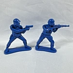 Greenbrier Army Man Soldier Pair Blue 4" Plastic Military Action Figure Toy Lot Used. Price: $12.49.