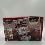 Mattel Cars Flo's V8 Caf Playset Lightning Mcqueen Spinning Turntable Gas Pumps New. Price: $43.99.