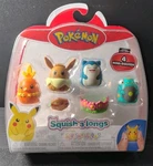 Squishmallows Squish-a-longs Pok Mon Brand New Original Packaging 6 Piece Set. Price: $21.99.