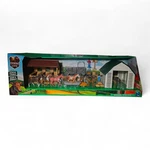 New Deluxe Ray Country Life Horse Stable Bulls Farmer Barn & Animals Playset Toy. Price: $56.00.