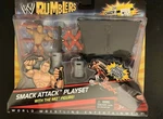 Brand New Wwe Rumblers Miz Attack Playset Chair Smacker & Trash Cans. Price: $22.99.