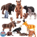 Thinkbay 12PCS Large North American Animal Figurines, Realistic Safari Woodla New. Price: $43.99.