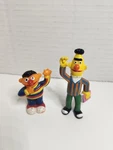 Vintage Ernie And Bert Sesame Street Muppets Plastic 2IN Figures Cbs Hong Kong Used. Price: $15.50.