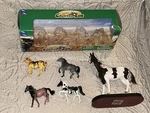 New Ray Country Life Figurine Box Set W/ 4 Horses & Bonus Display Used. Price: $16.00.