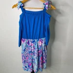 Lilly Pulitzer #001178 Kid's Blue Turtley Awesome Print Off Shoulder Dress Xl Pre-owned. Price: $29.00.