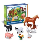 Learning Resources Jumbo Farm Animals - Horse Cow Sheep Chicken Goat Figurines New. Price: $48.62.