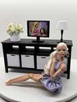 1:6 Scale Dollhouse Storage Shelf 4 White Baskets 3DPRINTED Furniture.no New. Price: $26.95.