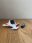 Starcom Starwolf F-1400 Fighter Jet Complete W/ Figure 1986 Coleco Wing Used. Price: $60.00.