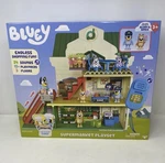 Bluey Supermarket Playset Multicolor 15" 3-FLOOR W/escalator & Sounds New. Price: $34.99.