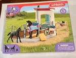 Schleich Horse Club (42611) Stall Toy Playset Appaloosa Mare Foal New. Price: $44.95.