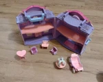 2000'S Redbox-swan Princess Castle Travel Case Hinged & 6 Accessories 13" Tall Used. Price: $14.99.