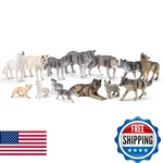 Thinkbay 14PCS Wolf Toy Animal Figurines, Realistic Plastic Zoo Safari New. Price: $41.37.