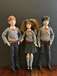 Harry Potter Figures Lot Of 3 Mattel Dolls Ron Hermione Wizard Hogwarts Used. Price: $34.99.