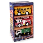 Light & Sound Mini City Service Vehicles, 3 Pack, School Bus, Fire Truck And Rec New. Price: $19.65.
