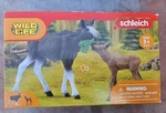 Schleich Mother Moose And Calf Wildlife Toy Realistic Figurine Set For Kids New. Price: $18.00.