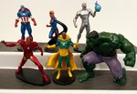 Disney Store Marvel Avengers Figurine Playset Hulk Vision Iron Man Ultron Used. Price: $10.00.