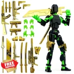Pkghokids 3D Robot Action Figure T13 Movable Parts Black Green New. Price: $27.99.