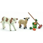 New Schleich 41422 Stable Cleaning Kit With Calf And Lamb Farm Life Retired Toy. Price: $43.07.