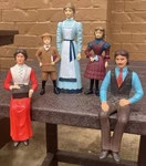 Vintage, Kay-bee, Used Resin, Non-posable, Victorian 1:12 Scale Figure Set. Price: $12.00.