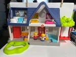 Fisher-price Little People Friends Together House Playset- + 2 Fig Works Used. Price: $36.00.
