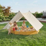 Qaba Wooden With Large Canopy, Outdoor Bottom Liner New. Price: $89.99.