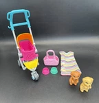 2019 Mattel Barbie 'n Pups Playset Expandable Stroller & Dogs Used. Price: $11.19.