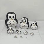 Animal Birds Cute Penguin Wooden Nesting Toys Russian Dolls Matryoshka Art 10PCS Used. Price: $20.40.