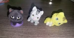 Lot Of 3 Kitty My Pocket Mini American Bobtail Flocked Kitten Pickles Used. Price: $13.50.