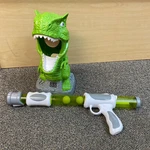 Discovery Hungry T-rex Shooting Game Foam Ball Launcher Work Used. Price: $10.00.