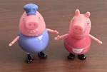 Peppa Pig Grandpa & Granny Toy Figures Jazwares 2003 Rare Set Used. Price: $25.00.