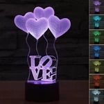 3D Led Table Night Light For Bedroom Gift Valentine's Day Wife Mom Girl Kids New. Price: $16.99.