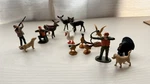 Vintage Popak New Ray Wildlife Hunter Action Figure Lot. Animals Dog Duck Deer Used. Price: $21.50.