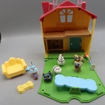 Disney Junior Puppy Dog Pals Stow Go Playset With Figures Yellow House 8" Lot Used. Price: $15.00.