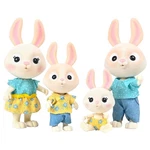 Honey Bee Acres Mcscampers Rabbit Family 4 Mini Flocked Doll Figures Toy Set New. Price: $12.39.