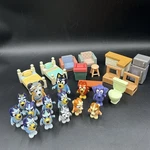 Bluey Figures Lot W/ Furniture Beds Chairs Kitchen Toilet Fridge Playset Mix Used. Price: $44.99.