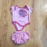 Vintage My Little Pony Pink Bodysuit & Bloomers Set 0-3 Months Character Print Pre-owned. Price: $30.00.