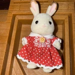 Calico Critters Sylvanian Families Rabbit Doll Figure Epoch Red Dress Bunny Used. Price: $9.65.