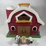 Battat Big Red Barn Farm Playset Learning Toy For Toddlers + 3 Animals Used. Price: $12.95.