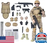 Bjpey 12" Special Forces Action Figure Soldier Toy 1:6 Scale, Elite Military Sea New. Price: $47.92.