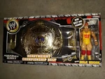 Wwe Heavyweight Championship Belt With Hulk Hogan Figure Jakks Pacific New Rare. Price: $225.00.