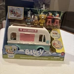 Bluey Ice Cream Truck Playset Folds Out Parlor & Lucky Figures Toy New. Price: $24.99.