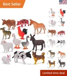 Safe And Fun 12-PACK Large Farm Animal Figures Toddler Learning Playset New. Price: $20.99.