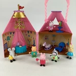 Peppa Pig Fest Glamping Tent Playset Bundle Figures Vintage 2003 Jazwares Used. Price: $33.96.